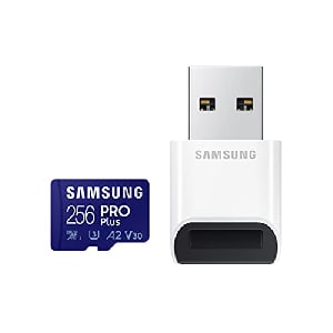 Samsung PRO Plus R160/W120 microSDXC 256GB USB-Kit um 24,19 € statt 29,99 €