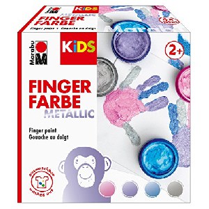 Marabu Kids – Fingerfarbe Set Metallic mit 4 Stück Farben je 100ml um 8,05 € statt 14,20 €