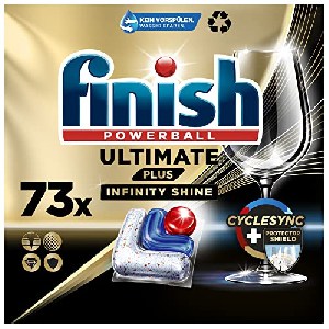 Finish Ultimate Plus Infinity Shine Spülmaschinentabs – 73 Caps um