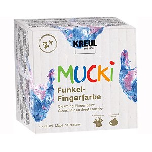 Kreul Mucki Funkel-Fingerfarbe Set 4 Stück 150ml um 10,07 € statt 15,78 €