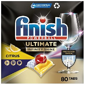 80x Finish Ultimate Infinity Shine Citrus Spülmaschinentabs um 11,48 € statt 17,70 €