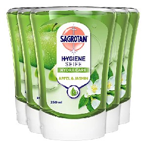 5x Sagrotan No-Touch “Apfel und Jasmin” Seifenspender-Nachfüller 250ml um 7,58 € statt 13,96 €