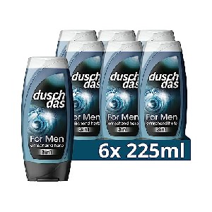 6x Duschdas 3-in-1 Duschgel & Shampoo For Men 225ml um 5,09 € statt 8,25 €
