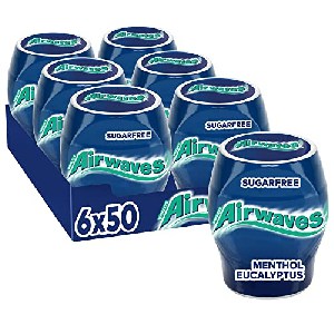 6x Airwaves Menthol & Eucalyptus Zuckerfreier Kaugummi 50 Dragees um 9,61 € statt 12,96 €