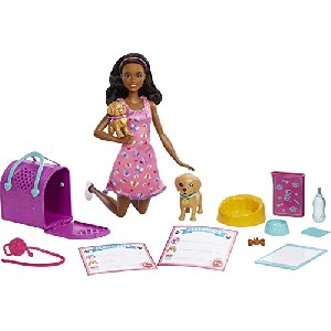 Barbie HKD87 – Puppe & Welpenadoption-Spielset um 13,79 € statt 18,89 €