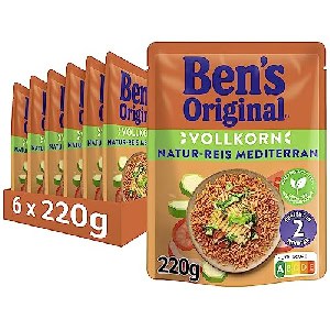 6x Ben’s Original Express-Reis Naturreis Mediterran 220g um 7,29 € statt 14,34 €