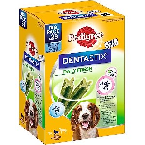 4x Pedigree DentaStix Fresh für mittelgrosse Hunde 10-25kg, 28 Stück um 18,52 € statt 29,96 €