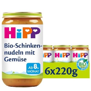 6x HiPP Bio-Schinkennudeln mit Gemüse 220g um 6,39 € statt 10,14 €