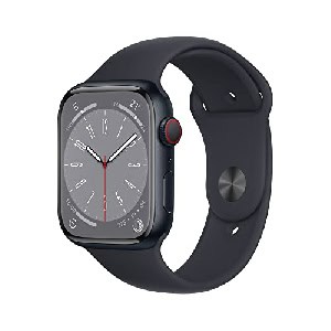 Apple Watch Series 8 (GPS + Cellular) 45mm Aluminium Mitternacht mit Sportarmband Mitternacht (Amazon Retourenkauf “Gebraucht – Wie Neu”) um 416,60 € statt 499,99 €