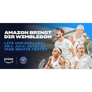 Wimbledon live und exklusiv ab 1. Juli bei Amazon Prime Video