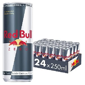 24x Red Bull Zero 250 ml um 21,56 € – nur 90 Cent pro Dose!