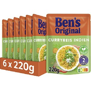 6x BEN’S ORIGINAL Express-Reis Curryreis 220g um 8,62 € statt 14,34 €