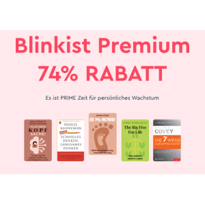 Blinkist 74% Rabattaktion – Premium Abo um 20,80 € statt 79,99 €