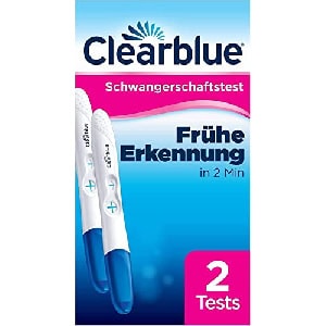 Clearblue Schnell & Einfach “Frühe Erkennung” Schwangerschaftstest, 2 Stück um 8,56 € statt 13,22 €