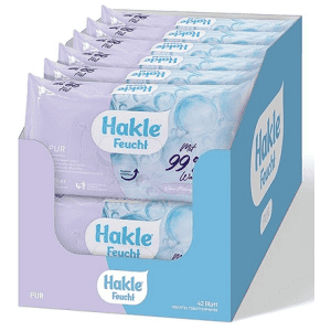 Hakle Feucht Pur im 12er-Pack (12 x 42 Blatt) feuchtes Toilettenpapier um 13,40 € statt 20,70 €