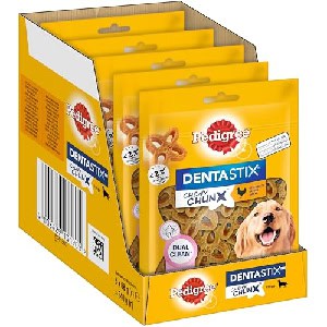 5x Pedigree Dentastix Chewy Chunx Zahnpflegesnacks für große Hunde, 68g um 6,74 € statt 10,78€