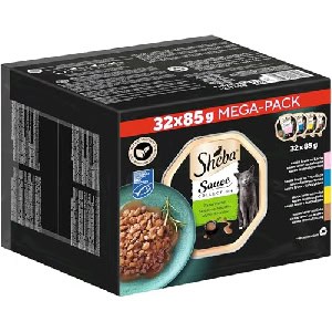 Sheba Sauce Collection Katzen Nassfutter in Schale Feine Vielfalt 32x85g um 13,51 € statt 20,56 €