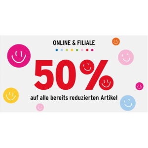 Ernsting’s family – 50% Extra-Rabatt auf den gesamten Sale