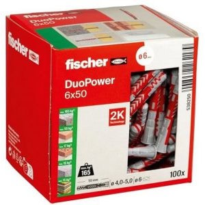 fischer Universaldübel DuoPower 6×50, 100er-Pack um 7,55 € statt 13,45 €