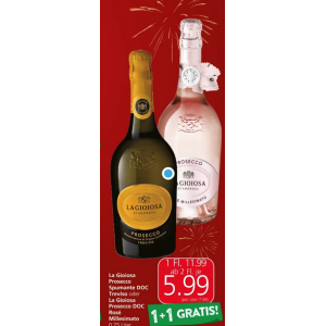 La Gioiosa Prosecco um je 5,99 € statt 11,99 € ab 2 Stück (1+1) bei Spar