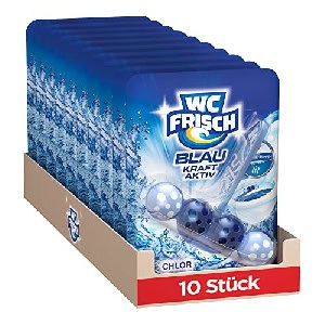 WC FRISCH Kraft Aktiv Blauspüler Chlor (10er Pack) um 9,60 € statt 17,58 €