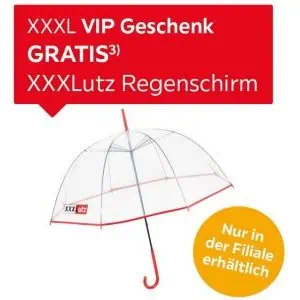 XXXLutz – GRATIS Regenschirm (nur Abholung)