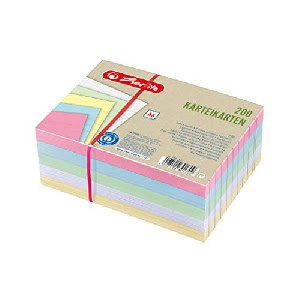 200x Herlitz Karteikarten A6 liniert farbig sortiert (5 versch. Farben) um 2,20 € statt 8,16 €