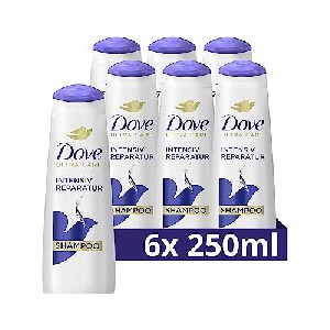 6x Dove Shampoo Intensiv Reparatur für strapazierte Haare mit Smart Repair System 250ml um 7,89 € statt 16,94 €