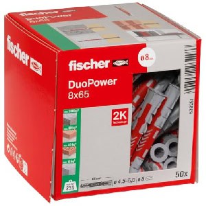 fischer Universaldübel DuoPower 8×65 50er-Pack um 5,53 € statt 6,93 €