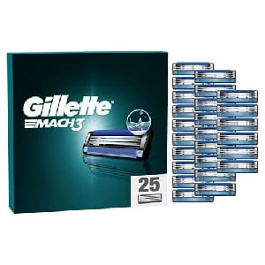 Gillette Mach3 Rasierer-Ersatzklingen, 25 Stück um 37,91 € statt 46,70 €