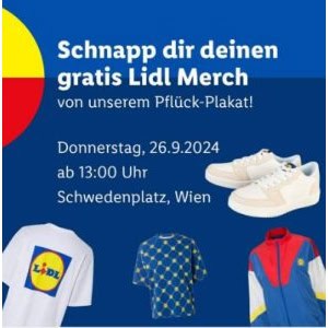 Lidl Merch GRATIS holen am Schwedenplatz Wien (26. September ab 13 Uhr)