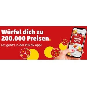 Penny Preise Reise – über 200.000 Gewinne – viele gratis Produkte möglich!