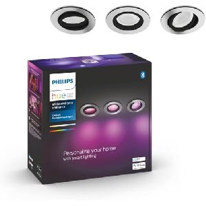 Philips Hue White and Color Ambiance Centura Einbauleuchte rund silber Set, 3-tlg. um 114,40 € statt 159 €