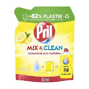 PRIL Mix & Clean Zitrus Konzentrat zum Auffüllen 120ml um 1,04 € statt 1,64 €