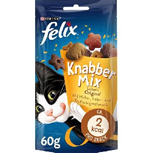 8x FELIX KnabberMix Original Katzensnack 60g um 4,95 € statt 8,71 €