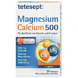 Tetesept Magnesium Calcium + D3 Tabletten, 30 Stück um 2,89 € statt 4,56 €