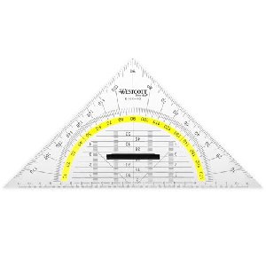 Westcott E-10134 00 Geometriedreieck Kunststoff mit abnehmbarem Griff, 22 cm um 1,28 € statt 4,30 €