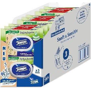 18x Tempo “sanft&sensitiv” feuchtes Toilettenpapier (je 42 Blatt) um 20,34 € statt 25,56 €