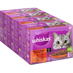 48x Whiskas 7+ Katzennassfutter Klassische Auswahl in Sauce 85g um 12,14 € statt 16,92 €