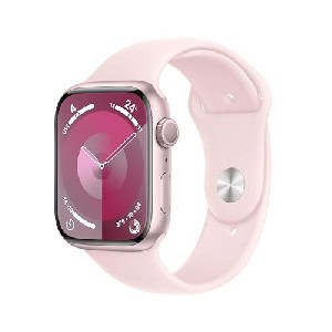 Apple Watch Series 9 (GPS) 45mm Aluminium rosé mit Sportarmband S/M hellrosa (MR9G3QF) um 378,15 € statt 404,95 €