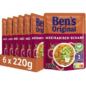 6x BEN’S ORIGINAL Express-Reis Mexikanisch Scharf 220g um 5,83 € statt 13,68 €