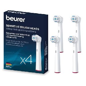 Beurer TB 30/50 Sensitive Aufsteckbürsten für elektrische Zahnbürste, 4 Stück (Oral-B kompatible Bürstenköpfe) um 6,04 € statt 11,19 €