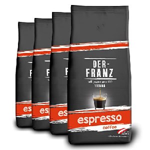 4x Der-Franz Espresso Kaffeeganze Bohne 1kg um 34,56 € statt 50,47 €