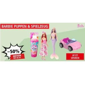 Libro – 50% Rabatt auf Barbie- & Monster-High Produkte + 5€ Extra-Rabatt ab 30€ Bestellwert