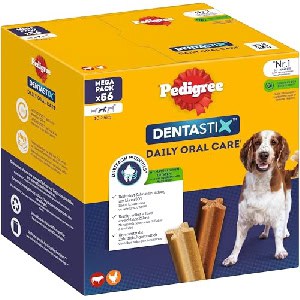 56x Pedigree DentaStix Daily Oral Care Zahnpflegesnack für mittelgroße Hunde um 7,97 € statt 13,99 €