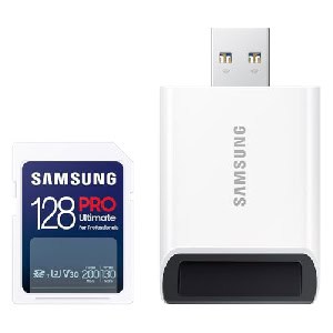 Samsung PRO Ultimate R200/W130 SDXC 128GB USB-Kit um 15,33 € statt 31,17 €