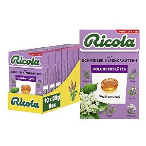 10x Ricola “Holunderblüten” Kräuter-Bonbons 50g um 9,41 € statt 23,90 €