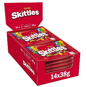 14x Skittles Süßigkeiten – Vegan Fruits Kaubonbons Großpackung 38g um 5,74 € statt 8,05 €