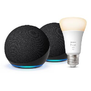 2x Echo Dot (5. Gen) + Philips Hue Smart Bulb (E27) / Sengled Smart Plug um 53,42 € statt 142 €