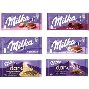 5x Milka Schokotafel 85-100g, versch. Sorten (zB. Noisette, Erdbeer, Joghurt, …) um 5 € statt 5,95 €